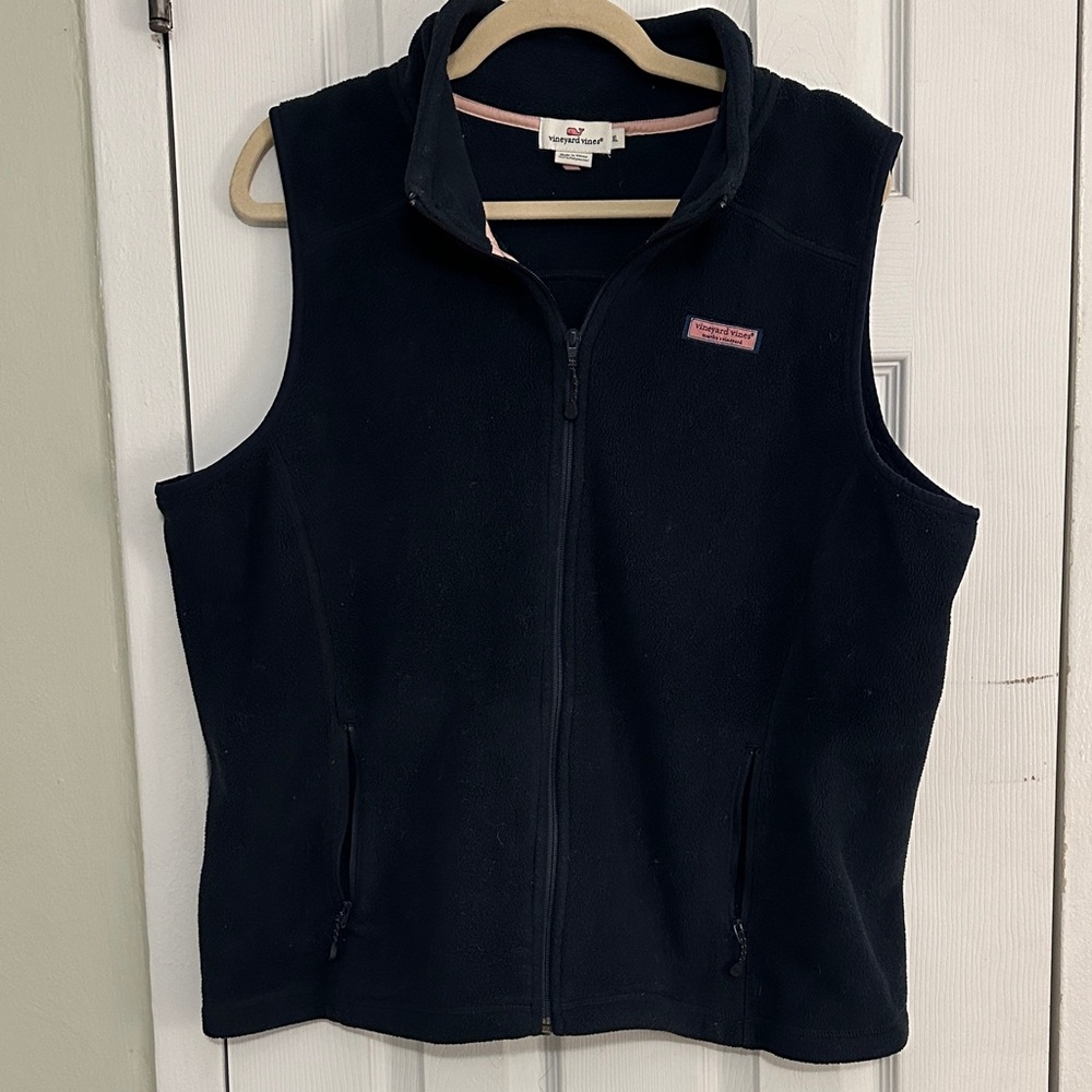 Vineyard Vines Navy Fleece Vest